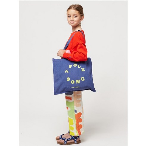 [BOBO CHOSES] 보보쇼즈 24SS 에코백 A Folk Song blue tote bag 124AI050