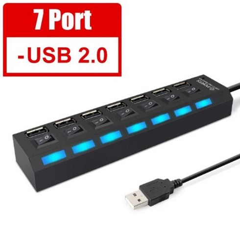 USB 3.0 허브 2.0 휴대 전화 충전기 컴퓨터 네트워크 집중 장치 소켓 유형 고속 확장 카드 리더 스위치, BR, Black, 검은색, 1개