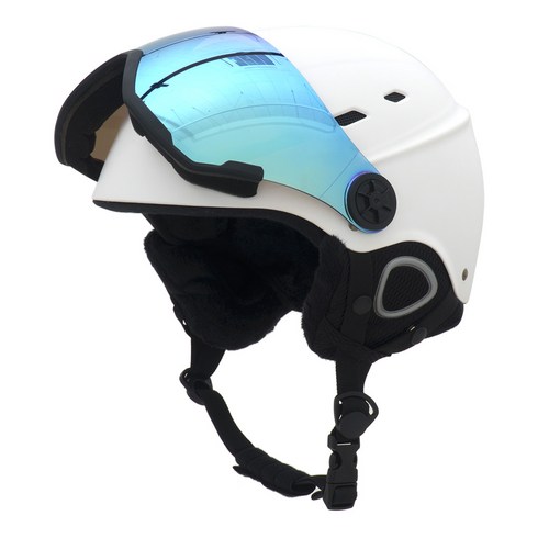 고글스노우보드 - 톰디어 고글 탈부착 스노우 보드 스키 헬멧, 블랙