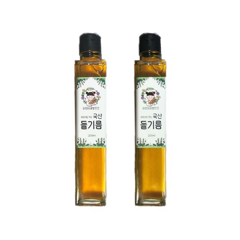 [1+1할인 행사]국산 생들기름 200ML+국산 생들기름 200ML, 국산 생들기름200ML, 2개