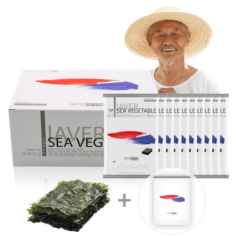 해야채 재래맛김 24g x 10봉 100% 국내산 참기름으로 구운 광천김 김선물세트, 1개