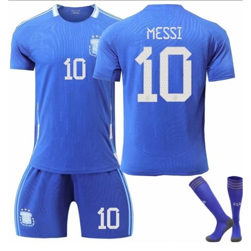 NEW 2024 메시 아르헨티나 축구 국가대표 원정 어웨이 레플리카 유니폼 호환상품 팔오공팩토리