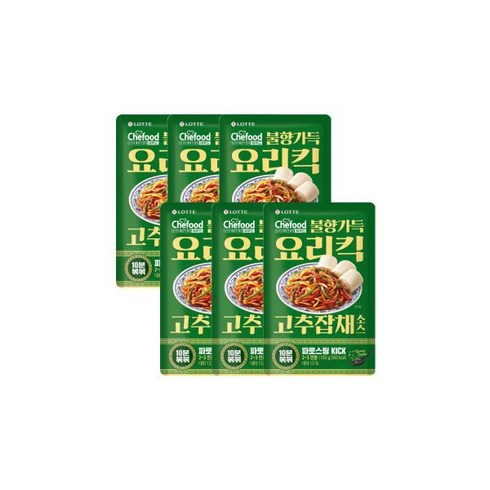 Chefood 요리킥 중화소스 고추잡채 100g 6개, -