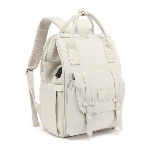 기저귀가방 - 퓰렌 올인원 백팩 보온 보냉 방수 프리미엄 기저귀 가방, 아이보리