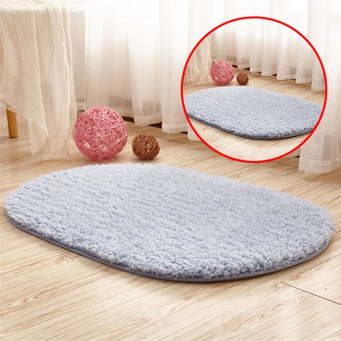 세어구트 웜코지 풍성 융모 발매트 40*60cm 2장 1세트, 블루그레이