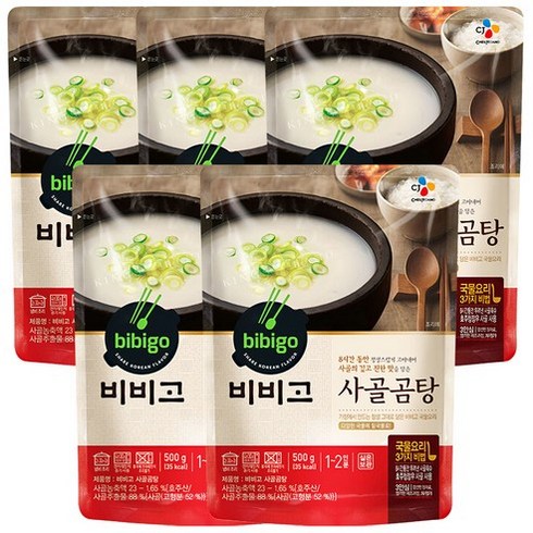 비비고 사골곰탕, 500g, 5개