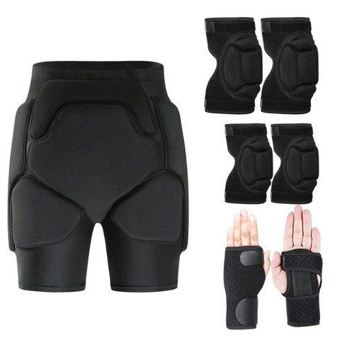 2023년 가성비 최고 파워텍터엉덩이보호대 - 파워텍터보호대 보드보호대 파워텍터엉덩이 라이더보호대 파워손목보호대 스키장, 6종 보호장비 세트 + UP 엉덩이, S