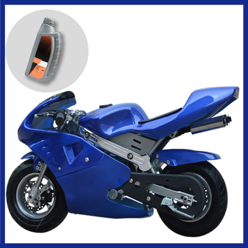 포켓 미니 바이크 49cc 오토바이 고성능 클래식 소형 산악 모터 싸이클 가솔린 산악용, 블루