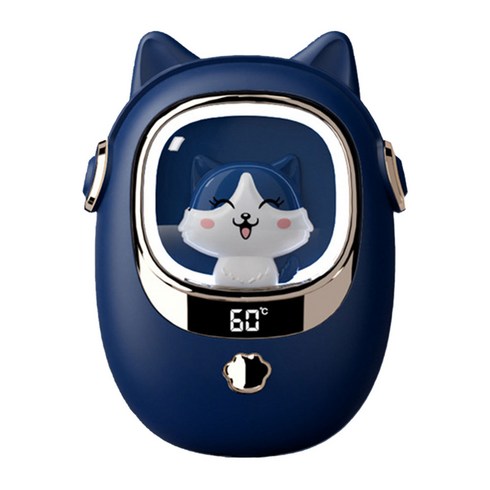 2023년 가성비 최고 가벼운손난로 무선미니보조배터리 귀여운미니 대용량 - 야외 휴대용 귀여운 고양이 손난로 충전식 보조배터리 USB 손난로 급속발열 미니 전기 핫팩, 파랑 손난로, 7000mAh