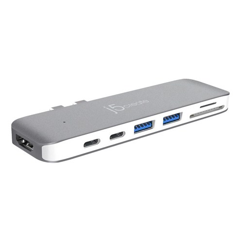 NEXT JCD382 썬더볼트3 TYPE-C 멀티어댑터 5K HDMI USB3.0 100W SD카드리더 맥북프로전용, 1개