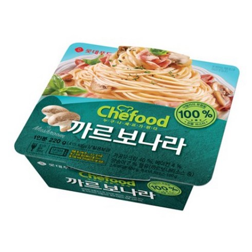 쉐푸드스파게티 - 롯데 쉐푸드 스파게티 까르보나라 220g, 8개