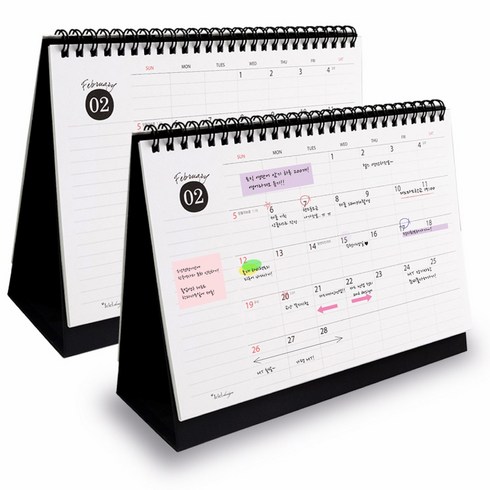 아이씨엘디자인 Desk Scheduler 2023, black, 2개