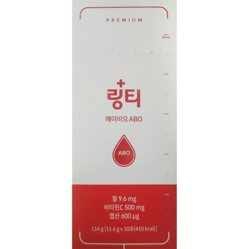 링티 ABO 10포 X 4박스 (+ 링티전용보틀 증정) 철분 충전 마시는 비헴철 자두맛