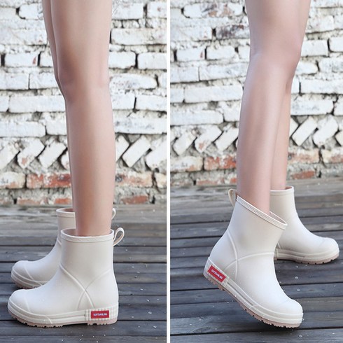겐지아 하프 레인부츠 - 남녀공용 4컬러 발편한 5.5cm 키높이 장화 레인부츠 장마신발