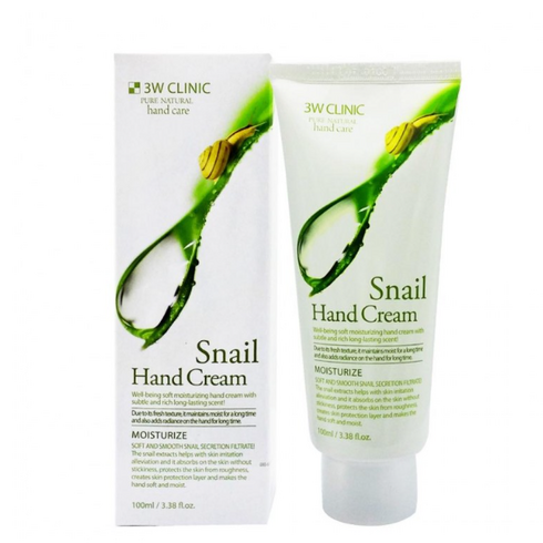 3W CLINIC 달팽이 핸드크림 산뜻한 수분 유지 100ml, 5개