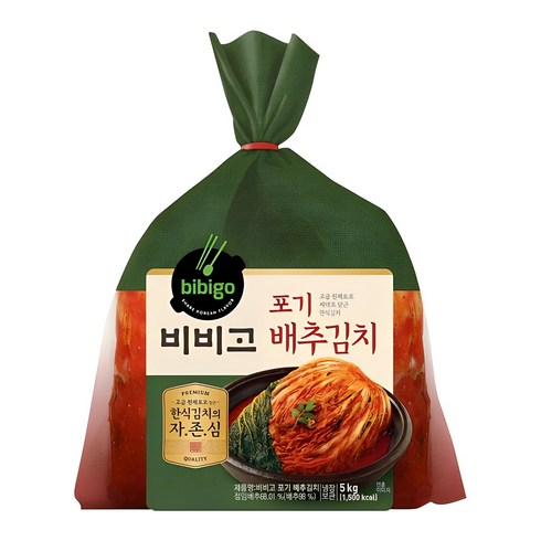 비비고김치10kg - 비비고 포기 배추김치, 5kg, 1개