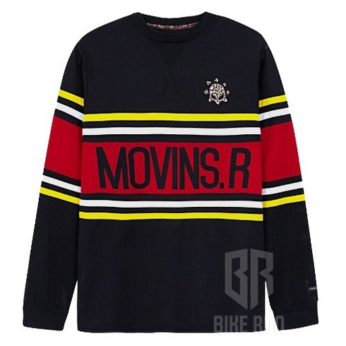 모빈스알 - 모빈스알 MOVINS.R PENNA CLASSIC MESH TOP (BLACK) 라이더 상의, BLACK, XL(52)