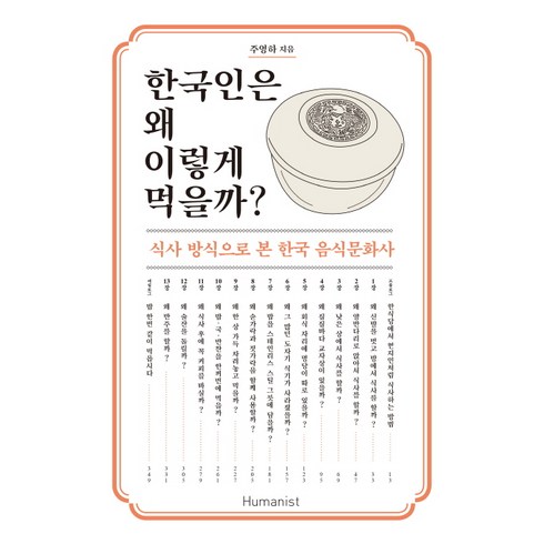 한국인은 왜 이렇게 먹을까?:식사 방식으로 본 한국 음식문화사, 휴머니스트, 주영하