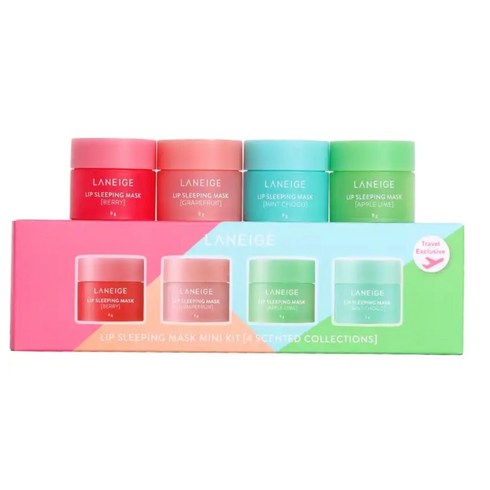 면세점라네즈립마스크 - 라네즈 Laneige 립 슬리핑 마스크 Lip sleeping mask 4종 세트 8g x 4 총 32g (베리 자몽 민트 라임), 라네즈립마스크4종세트, 1개