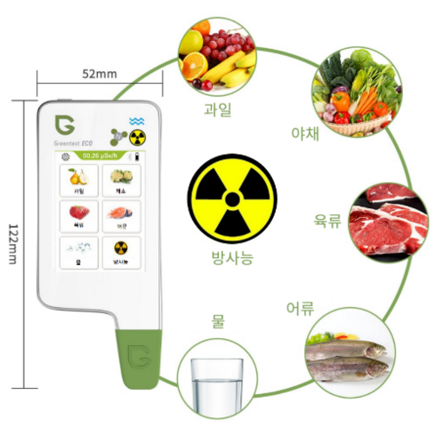 2023년 가성비 최고 방사능측정기 - PKSJ 휴대용 가정용 방사능 방사선 측정기 검출기, 고급, 화이트, 1개