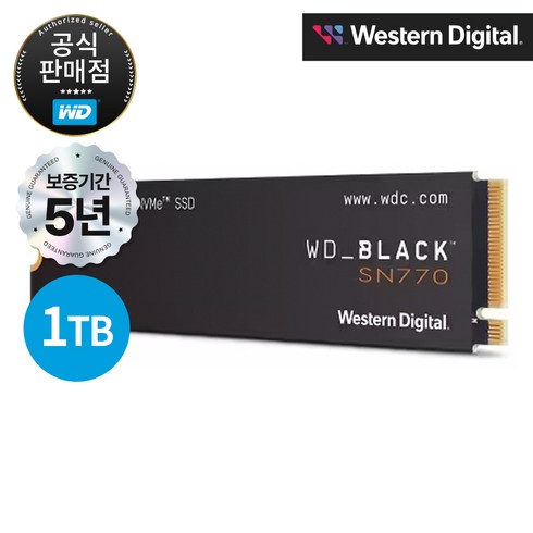 WD BLACK SN770 NVMe SSD, WDS100T3X0E, 1TB