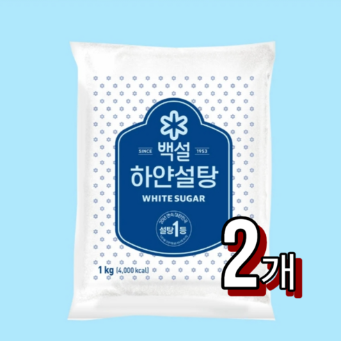 백설 하얀설탕, 1kg, 2개