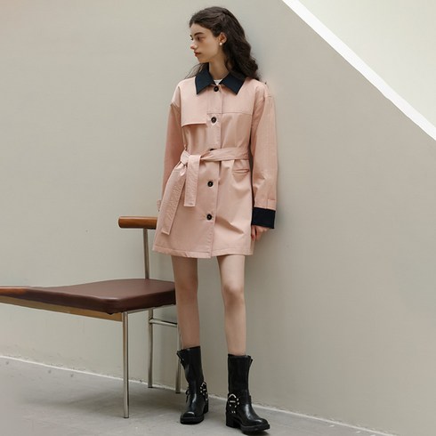 [던드롭]DD_Contrast color windbreaker coat