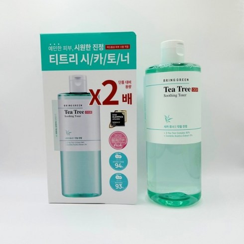 브링그린 티트리 시카 수딩 토너 510ml, 4개