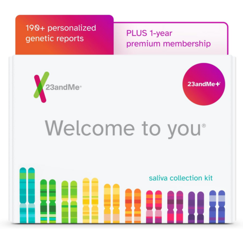 23andme - 23andMe 23앤미 프리미엄 멤버쉽 번들 개인 건강 및 DNA 유전자 검사 키트 호모사피엔스 1년 구독권, 1개