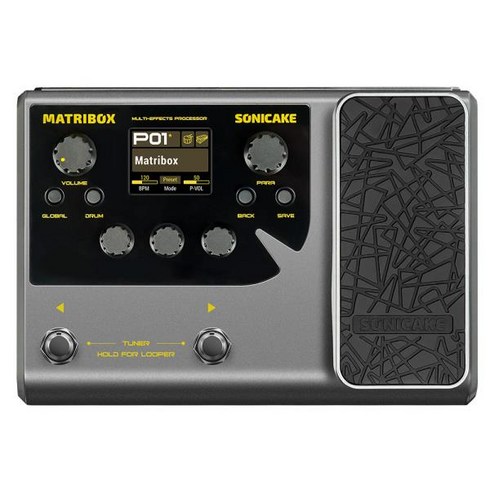 Sonicake Matribox 140 내장 기타/베이스/어쿠스틱 멀티 이펙트 프로세서 식 페달 루퍼 모델링 앰프 QME-50, [01] QME-50, 01 QME-50
