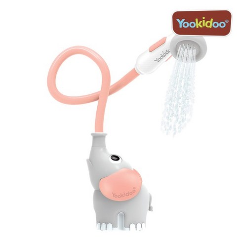 유키두 워터 뿜뿜 코끼리 샤워기 핑크 40213, 단품, 1개