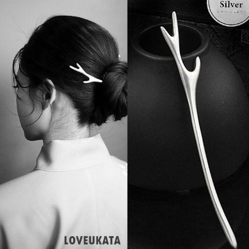 은비녀 - 나뭇가지 은비녀 [925 silver 헤어 비녀 은세척수건 증정]