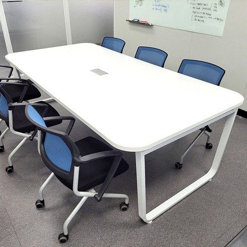 DHF 라인 회의용테이블 사무용 사무실 회의실 테이블, 선택안함, 화이트