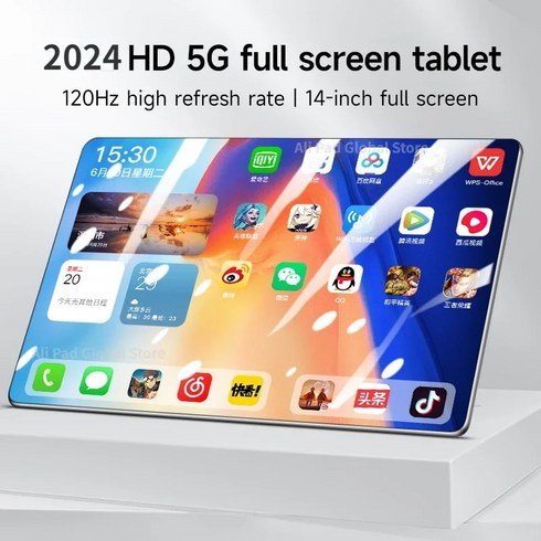 샤오신 패드 프로 2024 오리지널 글로벌 버전 4K 14 맥스 HD 태블릿 PC 16GB 1TB 안드로이드 12 스냅드래곤 870 5G 와이파이 구글 플레이, 없음, 33.Pink  16GB 1TB