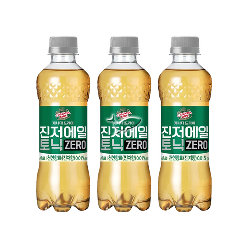 캐나다드라이 진저에일 토닉 제로 300ml, 10개