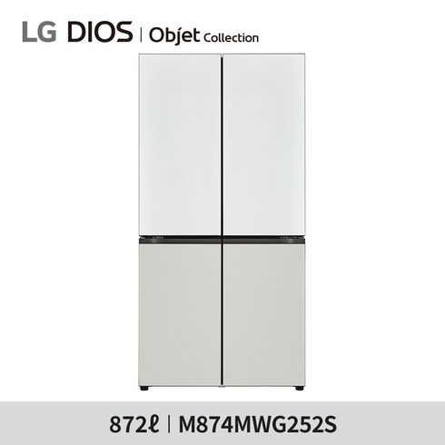 [LG](m) 디오스 오브제컬렉션 더블매직스페이스 냉장고 872L M874MWG252S