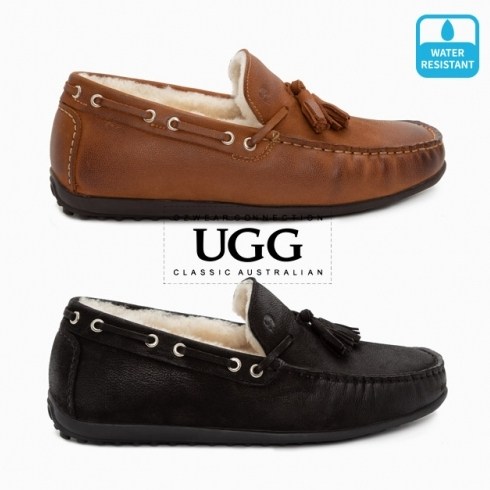 UGG 정품 숏 어그 오즈웨어 방수 맨 남성 남자 맨즈 로퍼 퍼안감 겨울 털 부츠 슈즈 방한 신발 방한화 털신 2컬러 알지알지몰