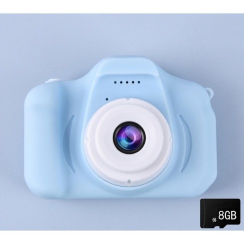 빈티지디카 미니카메라 토이카메라 디지털카메라 1080P 카메라 선물, 블루-8G