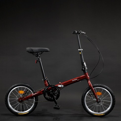 2023년 가성비 최고 메디슨피콜로 - 접이식자전거 초경량 출퇴근 여성 휴대용 생활용 미니벨로 통근 폴딩 미니, 16인치, 최상급 디스크 브레이크 레드, C. 디스크 브레이크 - 모카 레드