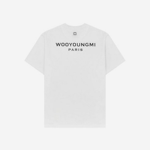 2023년 가성비 최고 우영미 - 우영미 블랙 백로고 티셔츠 화이트 - 22FW Wooyoungmi Black Back Logo T-Shirt White