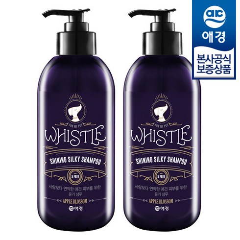 휘슬 샤이닝 실키 애견샴푸, 500ml, 2개