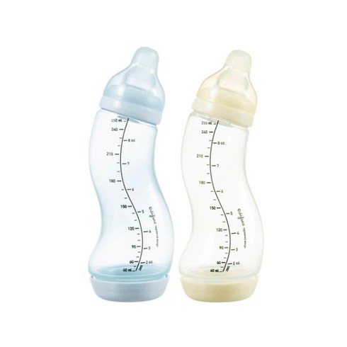 디프락스 Difrax S-bottle 내츄럴 젖병 250 ml 젖병2개 (1+1) 배앓이 방지 젖병, Set 3. Ice + Popcorn