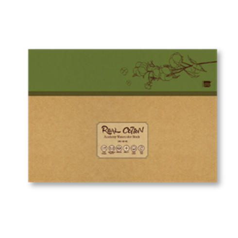 미젤로 리얼코튼 300g 20매 26x18cm 아카데미 수채화종이 스케치북 낱개, 황목(DRC2618R)