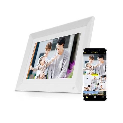 카멜 터치 클라우드 디지털 액자 25.6cm, CPF1010IPS, 화이트