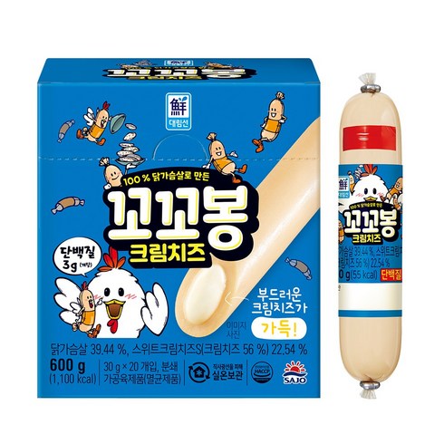 [사조대림] 꼬꼬봉 크림치즈 600g x1개, 1개