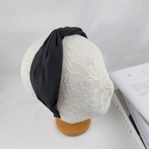 사계절 매듭 주름 터번 꼬임 반다나 무지 단색 넓은 헤어밴드 머리띠