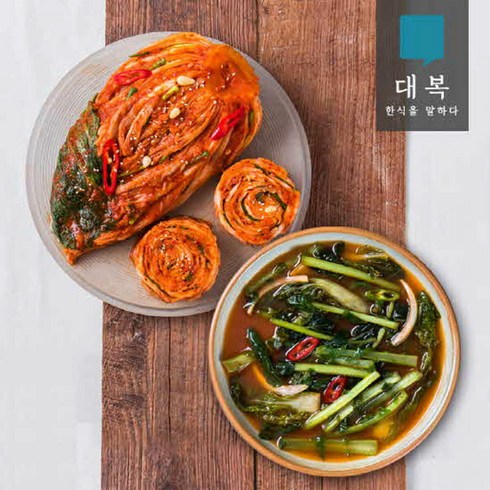 대복김치꽃게육수 - 대복 포기김치 2kg+열무물김치2kg (꽃게육수로 시원하고 아삭한 맛), 01. 대복 포기김치2kg+열무물김치2kg, 2kg, 1개