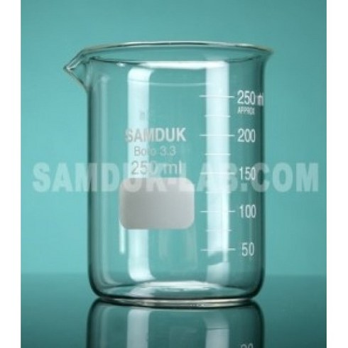 유리비이커 - SAMDUK 유리 비이커 25ml 부터 50 100 200 300 500 1L 2리터 5 10L까지 삼덕 유리비커, 5L