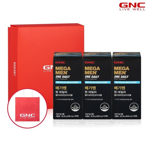 2024년 가성비 최고 GNC선물세트 - GNC 메가맨 원 데일리 멀티비타민 3개 선물세트, 단품, 단품