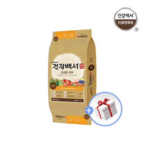 건강백서 강아지사료 건강한 피부 10.2kg + 브이펫 7종 간식 증정, 단일속성, 단품, 단품